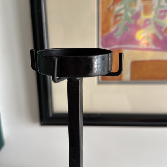 Black Metal Candle Stick Holder - Picture 7 of 7
